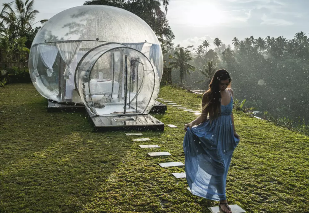 outdoor garden bubble tent